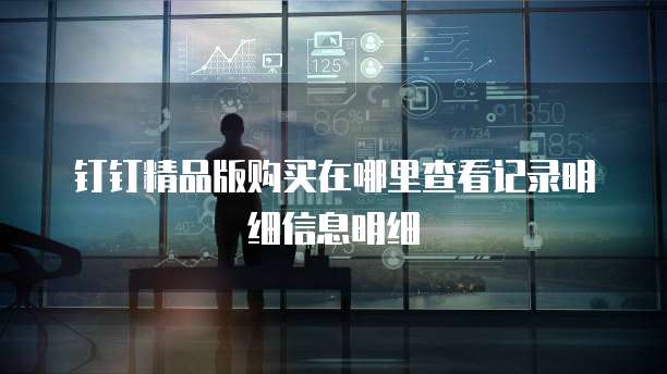 钉钉精品版购买在哪里查看记录明细信息明细