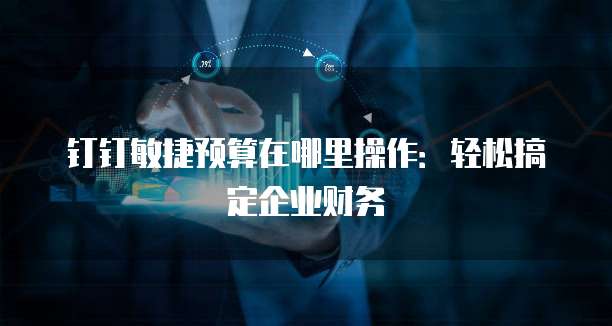 钉钉敏捷预算在哪里操作：轻松搞定企业财务