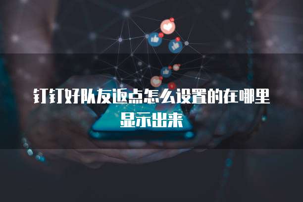 钉钉好队友返点怎么设置的在哪里显示出来
