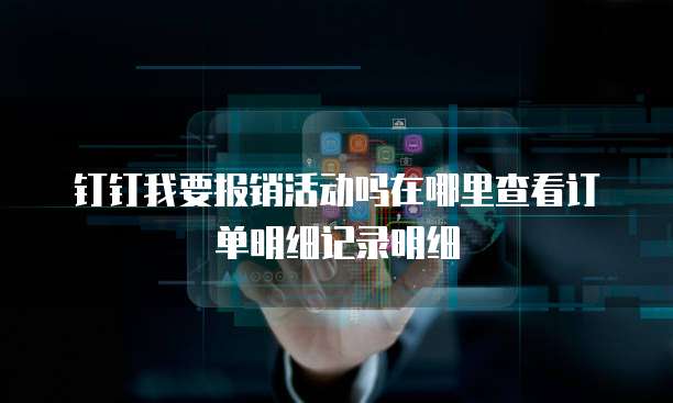 钉钉我要报销活动吗在哪里查看订单明细记录明细