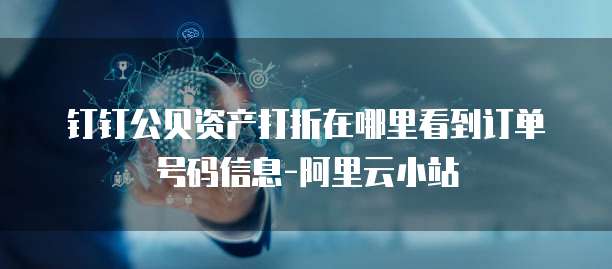 钉钉公贝资产打折在哪里看到订单号码信息-阿里云小站