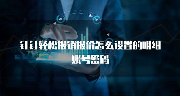 钉钉轻松报销报价怎么设置的明细账号密码