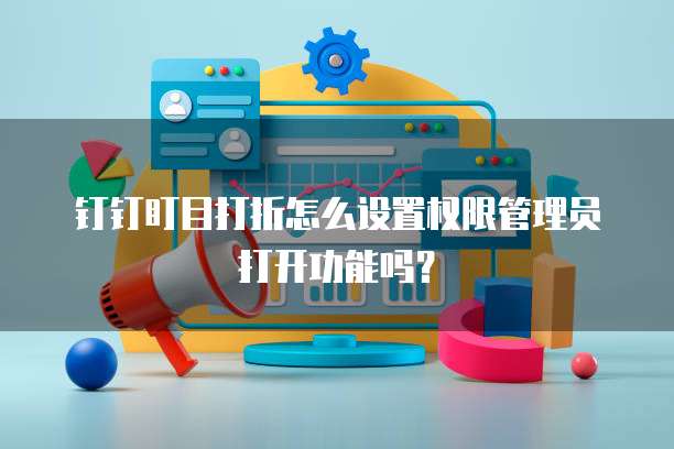 钉钉盯目打折怎么设置权限管理员打开功能吗？