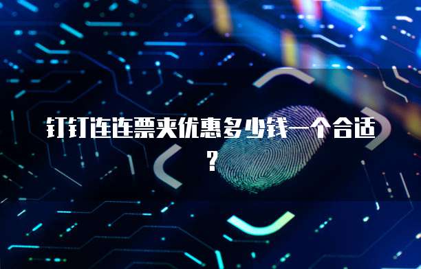 钉钉连连票夹优惠多少钱一个合适？