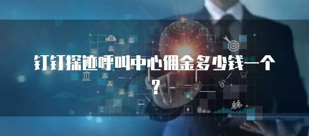 钉钉探迹呼叫中心佣金多少钱一个？