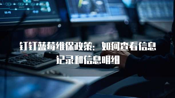 钉钉蓝莓维保政策：如何查看信息记录和信息明细
