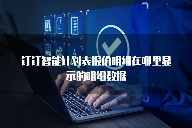 钉钉智能计划表报价明细在哪里显示的明细数据