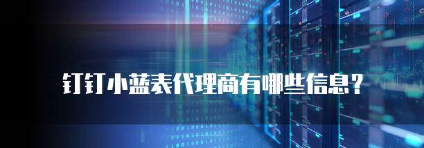 钉钉小蓝表代理商有哪些信息？