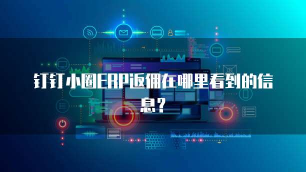 钉钉小圈ERP返佣在哪里看到的信息?