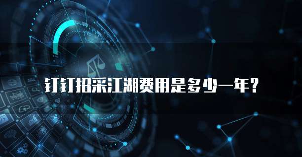 钉钉招采江湖费用是多少一年?