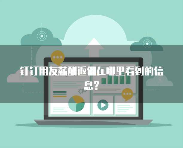 钉钉用友薪酬返佣在哪里看到的信息?