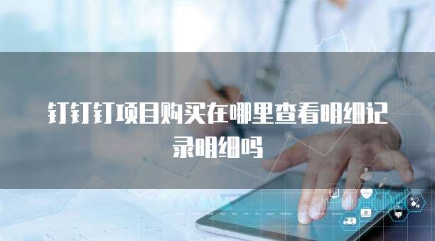 钉钉钉项目购买在哪里查看明细记录明细吗