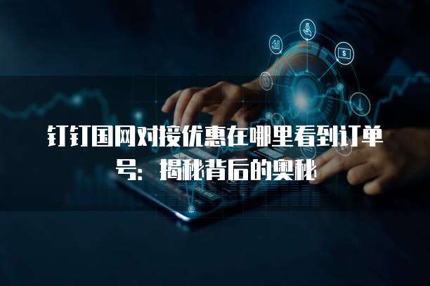 钉钉国网对接优惠在哪里看到订单号:揭秘背后的奥秘