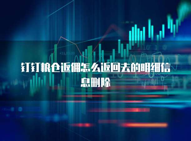 钉钉粮仓返佣怎么返回去的明细信息删除