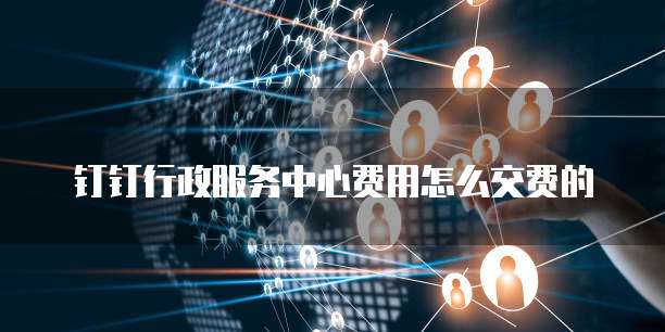 钉钉行政服务中心费用怎么交费的