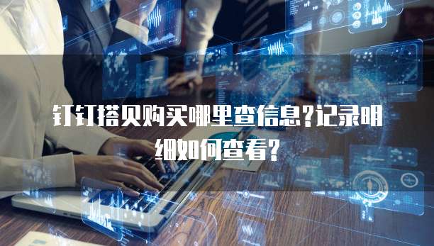 钉钉搭贝购买哪里查信息?记录明细如何查看?