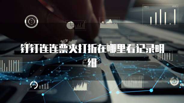 钉钉连连票夹打折在哪里看记录明细