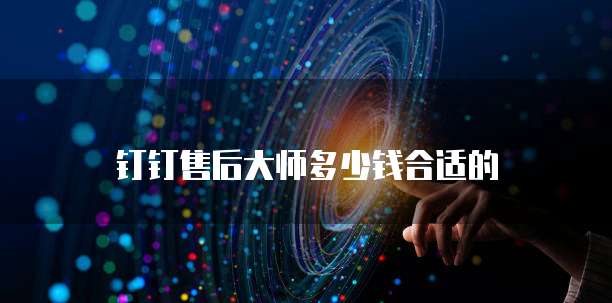 钉钉售后大师多少钱合适的