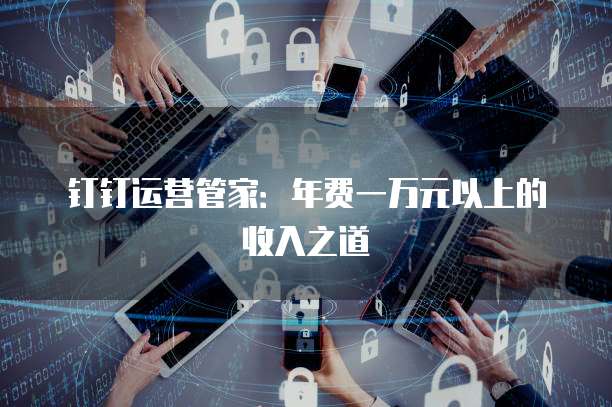 钉钉运营管家:年费一万元以上的收入之道