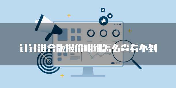 钉钉混合版报价明细怎么查看不到