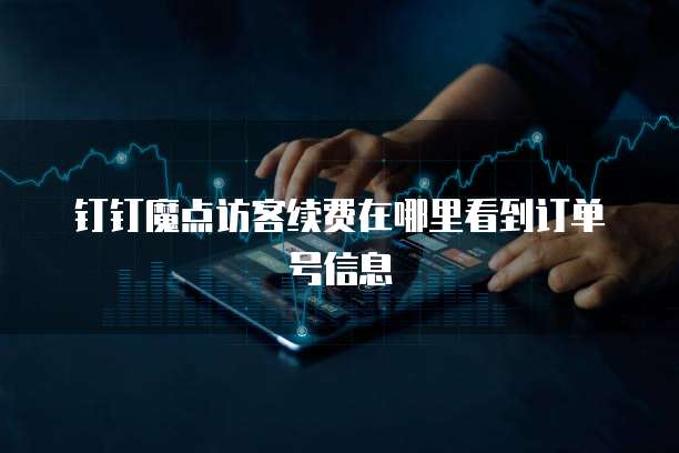 钉钉魔点访客续费在哪里看到订单号信息