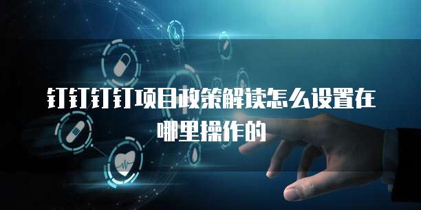 钉钉钉钉项目政策解读怎么设置在哪里操作的