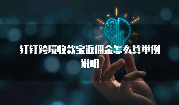 钉钉跨境收款宝返佣金怎么算举例说明