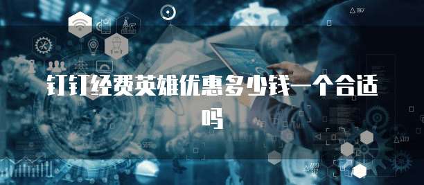 钉钉经费英雄优惠多少钱一个合适吗