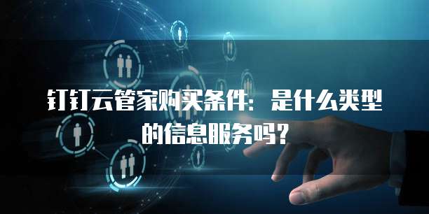 钉钉云管家购买条件：是什么类型的信息服务吗？