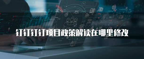 钉钉钉钉项目政策解读在哪里修改