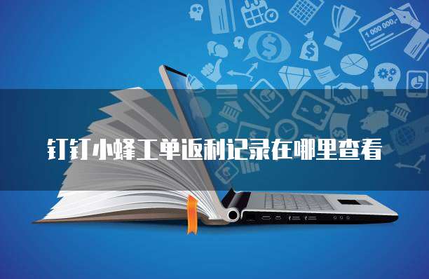 钉钉小蜂工单返利记录在哪里查看