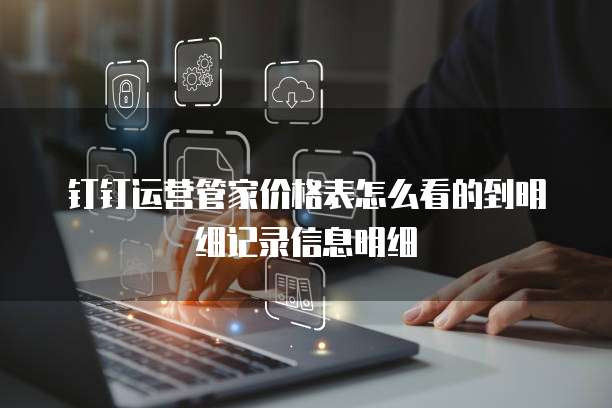 钉钉运营管家价格表怎么看的到明细记录信息明细