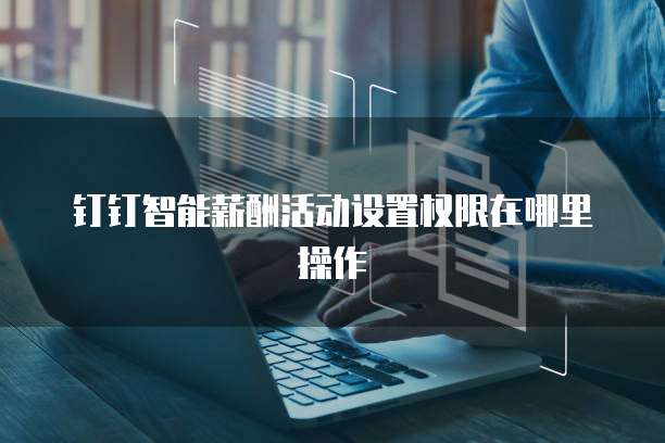 钉钉智能薪酬活动设置权限在哪里操作