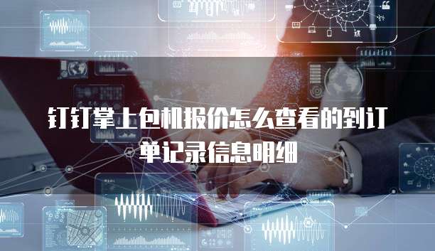 钉钉掌上包机报价怎么查看的到订单记录信息明细