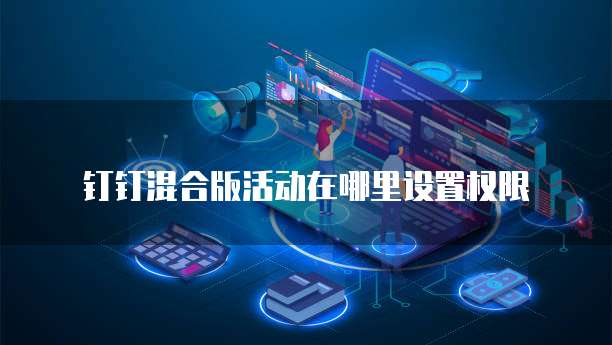 钉钉混合版活动在哪里设置权限