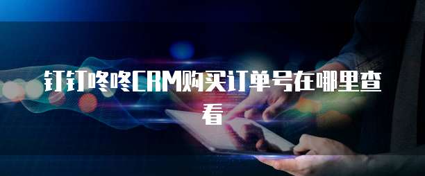 钉钉咚咚CRM购买订单号在哪里查看