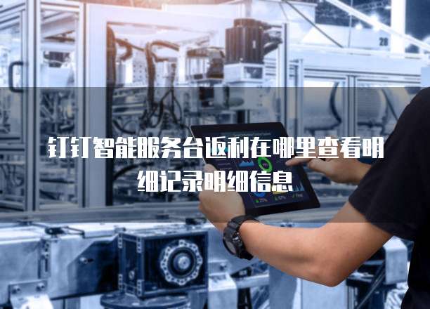 钉钉智能服务台返利在哪里查看明细记录明细信息