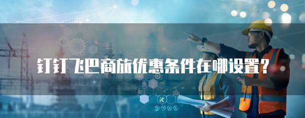 钉钉飞巴商旅优惠条件在哪设置？