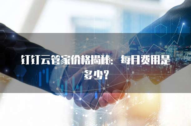钉钉云管家价格揭秘:每月费用是多少?
