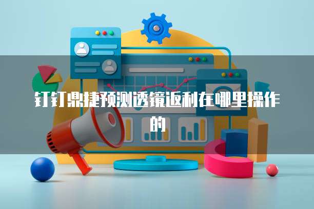 钉钉鼎捷预测透镜返利在哪里操作的