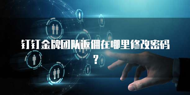 钉钉金牌团队返佣在哪里修改密码?