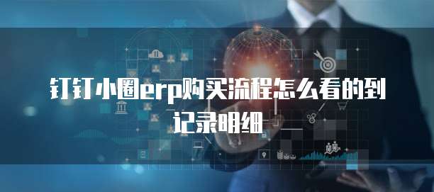 钉钉小圈erp购买流程怎么看的到记录明细