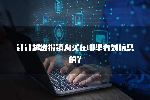 钉钉超级报销购买在哪里看到信息的？