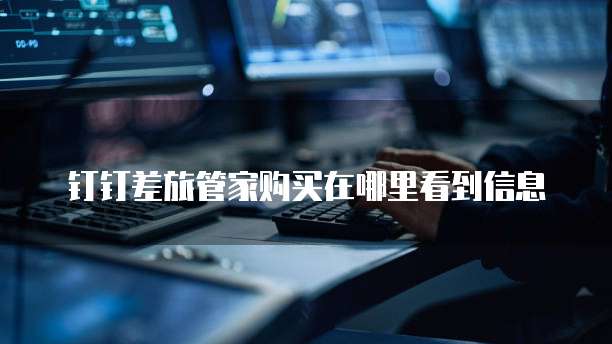 钉钉差旅管家购买在哪里看到信息