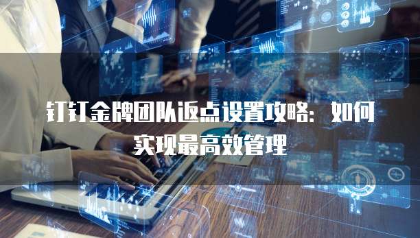 钉钉金牌团队返点设置攻略:如何实现最高效管理