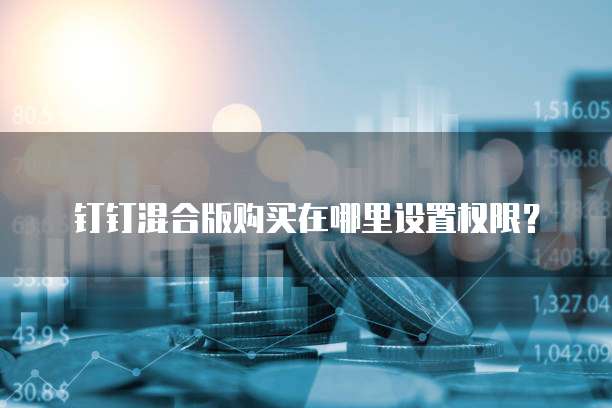 钉钉混合版购买在哪里设置权限？