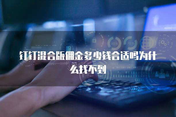 钉钉混合版佣金多少钱合适吗为什么找不到