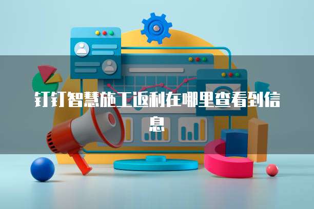 钉钉智慧施工返利在哪里查看到信息