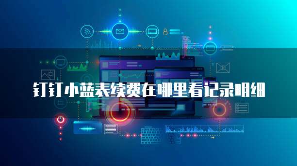 钉钉小蓝表续费在哪里看记录明细