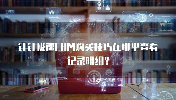 钉钉极速CRM购买技巧在哪里查看记录明细?